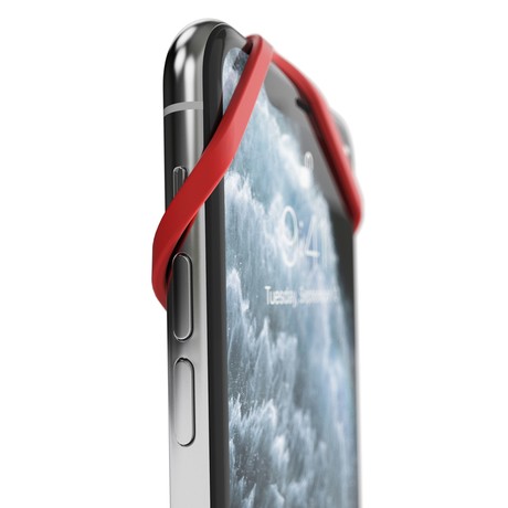 Vonmählen INFINITY® univerzalni pas za telefon, silikonski, združljiv z vsemi telefoni, rdeč