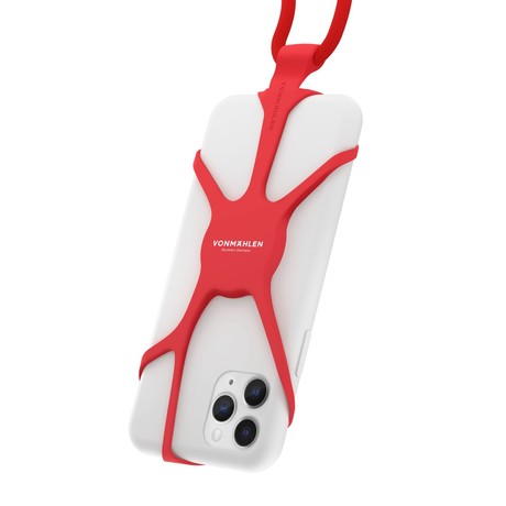 Vonmählen INFINITY® univerzalni pas za telefon, silikonski, združljiv z vsemi telefoni, rdeč