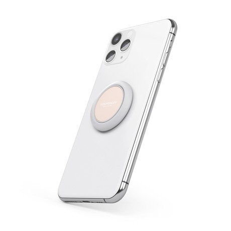 Vonmählen BACKFLIP® Signature univerzalno magnetno držalo / stojalo za telefon, silikon + aluminij, združljivo z vsemi telefoni, priložen magnetni nosilec, roza zlato
