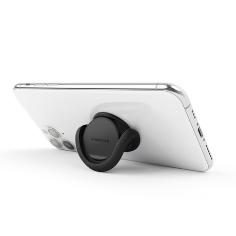 Vonmählen BACKFLIP® univerzalno magnetno držalo / stojalo za telefon, silikonsko, združljivo z vsemi telefoni, priložen magnetni nosilec, črno