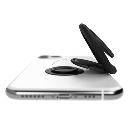 Vonmählen BACKFLIP® univerzalno magnetno držalo / stojalo za telefon, silikonsko, združljivo z vsemi telefoni, priložen magnetni nosilec, črno