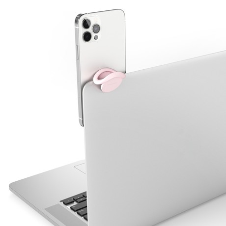 Vonmählen BACKFLIP® univerzalno magnetno držalo / stojalo za telefon, silikonsko, združljivo z vsemi telefoni, priložen magnetni nosilec, roza