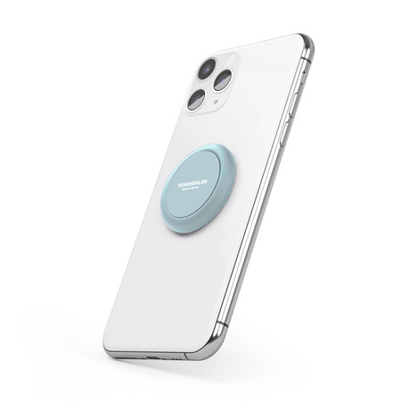 Vonmählen BACKFLIP® univerzalno magnetno držalo / stojalo za telefon, silikonsko, združljivo z vsemi telefoni, priložen magnetni nosilec, svetlo modro