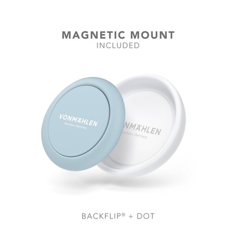 Vonmählen BACKFLIP® univerzalno magnetno držalo / stojalo za telefon, silikonsko, združljivo z vsemi telefoni, priložen magnetni nosilec, svetlo modro