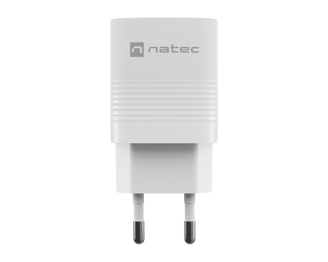 Natec RIBERA GaN polnilec, 30W, 1x USB-A, 1x USB-C, PD 3.0, QC 3.0, protokol PPS, univerzalna kompatibilnost, tehnologija GaN, varnostne zaščite, 82x39x33mm, bel