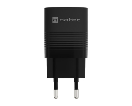 Natec RIBERA GaN polnilec, 30W, 1x USB-A, 1x USB-C, PD 3.0, QC 3.0, protokol PPS, univerzalna kompatibilnost, tehnologija GaN, varnostne zaščite, 82x39x33mm, črn