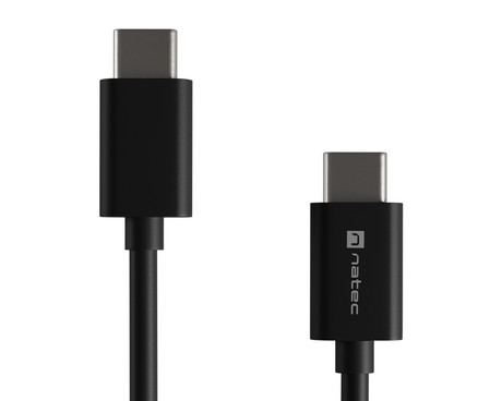 Natec PRATI kabel USB-C, 100W, 100cm, Power Delivery 3.0, univerzalna kompatibilnost, TPE, Velcro, črn