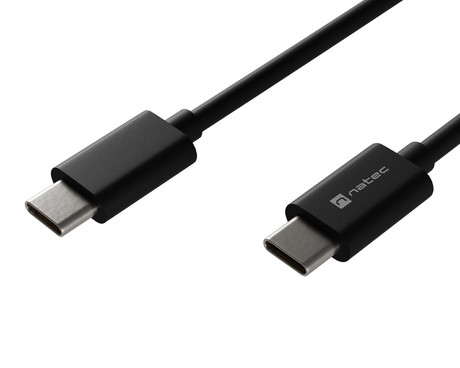 Natec PRATI kabel USB-C, 100W, 100cm, Power Delivery 3.0, univerzalna kompatibilnost, TPE, Velcro, črn