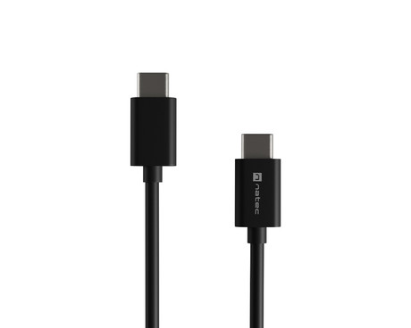 Natec PRATI kabel USB-C, 100W, 100cm, Power Delivery 3.0, univerzalna kompatibilnost, TPE, Velcro, črn