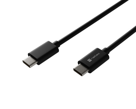 Natec PRATI kabel USB-C, 100W, 100cm, Power Delivery 3.0, univerzalna kompatibilnost, TPE, Velcro, črn