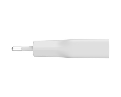 Natec RIBERA GaN SLIM polnilec, 20W, 1x USB-A, 1x USB-C, PD 3.0, QC 3.0, protokol PPS, univerzalna kompatibilnost, tehnologija GaN, varnostne zaščite, 83x38x16mm, bel