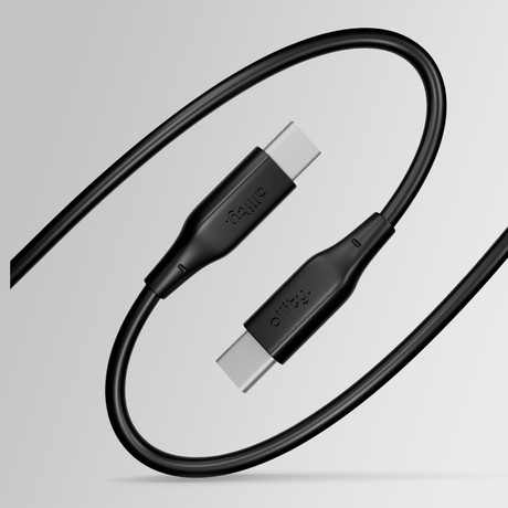 ALLITY AUC-02 kabel, USB-C na USB-C, 60W, 2m, univerzalni, polnjenje / napajanje / prenos podatkov, Plug&Play, silikon, +Velcro trak, črn