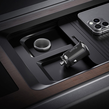 ALLITY ACC-100 avto polnilec, 30W, 12/24V, 1x USB-C, 1x USB-A, Power Delivery, Quick Charge, polnjenje / napajanje, univerzalna kompatibilnost, Plug&Play, črn