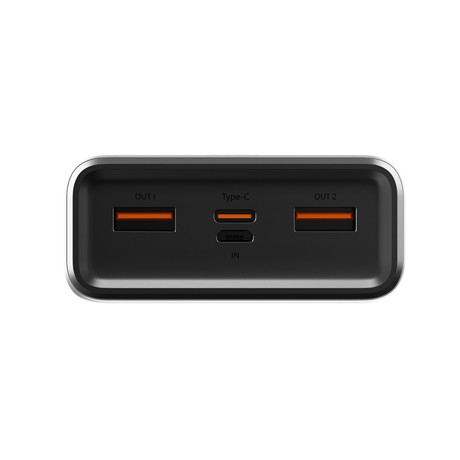 ALLITY APB-100 powerbank polnilna baterija, 20.000mAh, 22.5W, 1x USB-C, 2x USB-A, LCD zaslon, Power Delivery, Quick Charge, Plug&Play, siva