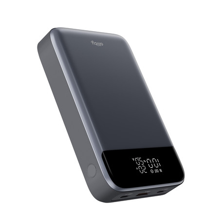 ALLITY APB-200 powerbank polnilna baterija, 19.200mAh, 130W, 2x USB-C, 1x USB-A, LCD zaslon, Power Delivery, Quick Charge, Plug&Play, +kabel 100W, siva