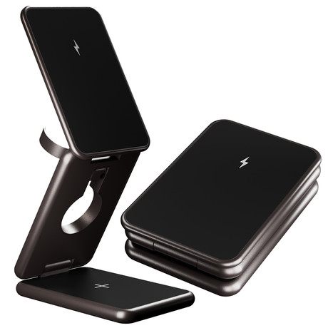 ALLITY AWC-230-225WMS brezžični polnilec / stojalo / polnilna postaja, univerzalni, 22.5W brezžično polnjenje, MagSafe tehnologija, nastavljiv naklon, USB-C, priložen kabel, siv (Graphite)
