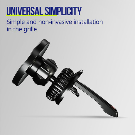 ALLITY ACH-300 avto nosilec / polnilec za telefon, 15W brezžično polnjenje, MagSafe / Pixel Snap tehnologija, nastavljiv naklon, USB-C, Plug&Play, priložen kabel, črn