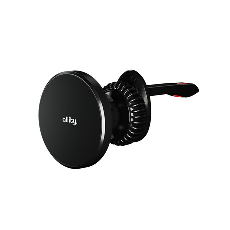 ALLITY ACH-300 avto nosilec / polnilec za telefon, 15W brezžično polnjenje, MagSafe / Pixel Snap tehnologija, nastavljiv naklon, USB-C, Plug&Play, priložen kabel, črn