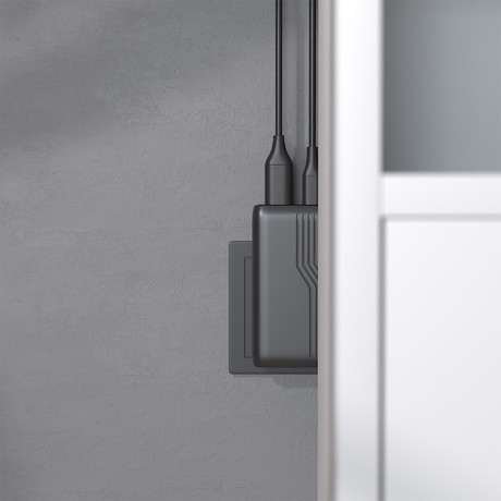 ALLITY ATC-02 GaN polnilec, 65W, 1x USB-C, 1x USB-A, Power Delivery, Quick Charge, polnjenje / napajanje, univerzalna kompatibilnost, Plug&Play, tehnologija GaN, črn