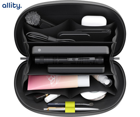 ALLITY ATB-110 organizator za dodatke / torbica za shranjevanje, univerzalni, 15 predelov / žepov, vodoodporen material, kompaktna oblika, črn