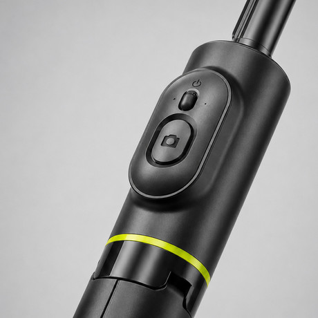 ALLITY ABA-401 selfie stick palica / tripod stojalo za telefon, do 7", univerzalno, nastavljiva dolžina / naklon, AUTO Pop-Up odpiranje, zložljiva oblika, magnetni Bluetooth daljinec, črna