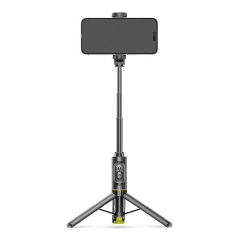 ALLITY ABA-401 selfie stick palica / tripod stojalo za telefon, do 7", univerzalno, nastavljiva dolžina / naklon, AUTO Pop-Up odpiranje, zložljiva oblika, magnetni Bluetooth daljinec, črna