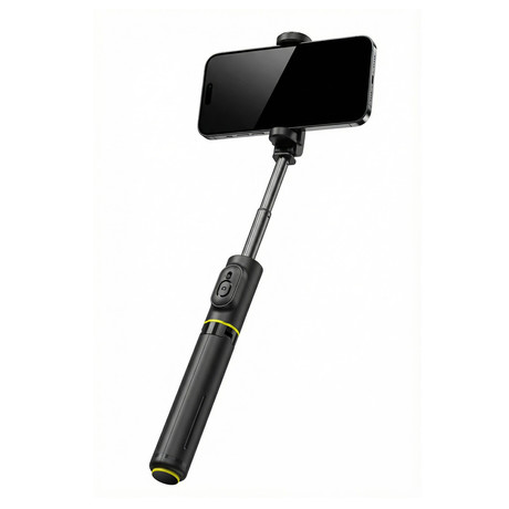 ALLITY ABA-401 selfie stick palica / tripod stojalo za telefon, do 7", univerzalno, nastavljiva dolžina / naklon, AUTO Pop-Up odpiranje, zložljiva oblika, magnetni Bluetooth daljinec, črna