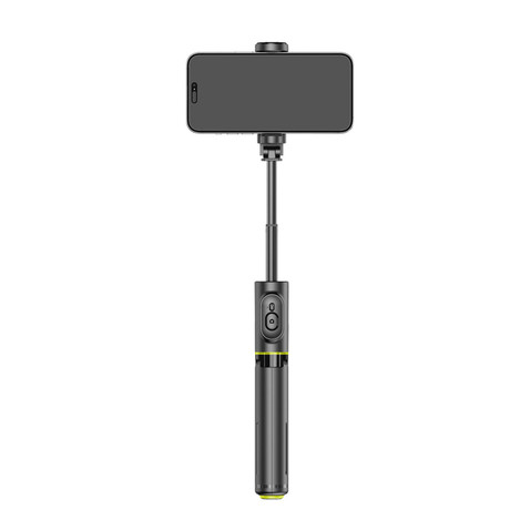 ALLITY ABA-401 selfie stick palica / tripod stojalo za telefon, do 7", univerzalno, nastavljiva dolžina / naklon, AUTO Pop-Up odpiranje, zložljiva oblika, magnetni Bluetooth daljinec, črna