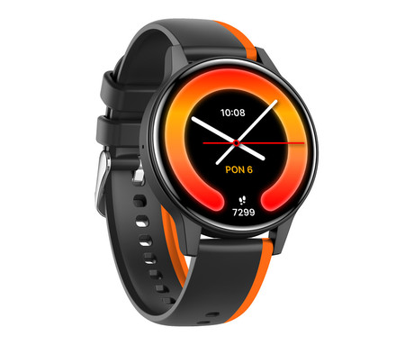 FOREVER iGO4 JW-600 pametna ura, 1.28" AMOLED zaslon, BT 5.3, Android + iOS, baterija, aplikacija, spremljanje zdravja, analiza spanca, 100+ športnih načinov, 2 paščka, IP67, črna (Phantom Black)