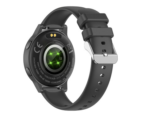 FOREVER iGO4 JW-600 pametna ura, 1.28" AMOLED zaslon, BT 5.3, Android + iOS, baterija, aplikacija, spremljanje zdravja, analiza spanca, 100+ športnih načinov, 2 paščka, IP67, črna (Phantom Black)