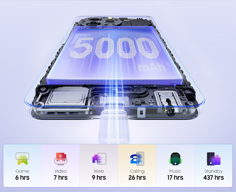 Blackview SHARK 8 pametni telefon, 6.78", 8GB+128GB, 4G LTE, IPS 2.4K FHD+, 120Hz, Android, 5000mAh, Dual SIM, GPS, + ovitek, zlat (Scorching Gold)