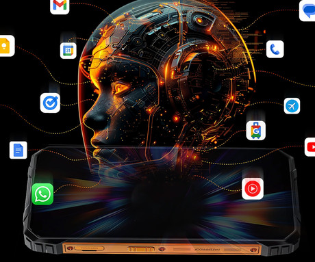 Blackview FORT 1 robustni pametni telefon, 6.56", 4G LTE, 6GB+256GB, HD+ IPS, 90Hz, Android, 3v1 AI, 10000mAh, WIFI 5, BT 5.2, Dual SIM, GPS, NFC, IP68 & IP69K & MIL-STD-810H, oranžen