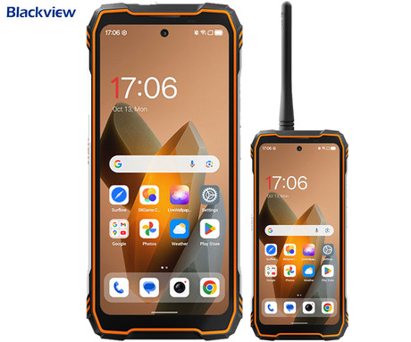 Blackview XPLORE 1 WALKIE TALKIE robustni pametni telefon, 6.78", 5G VoLTE, 12GB+256GB, 2.4K FHD+ IPS, 120Hz, Android, 3v1 AI, 20000mAh, WIFI 6, BT 5.2, Dual SIM, GPS, NFC, Dual-Mode UHF/VHF, oranžen
