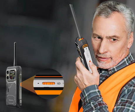 Blackview XPLORE 1 WALKIE TALKIE robustni pametni telefon, 6.78", 5G VoLTE, 12GB+256GB, 2.4K FHD+ IPS, 120Hz, Android, 3v1 AI, 20000mAh, WIFI 6, BT 5.2, Dual SIM, GPS, NFC, Dual-Mode UHF/VHF, oranžen