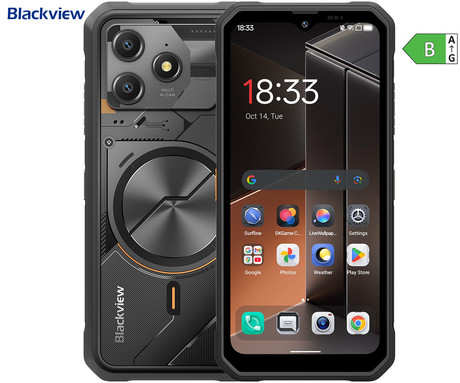Blackview FORT 100 robustni pametni telefon, 6.56", 4G LTE, 8GB+128GB, HD+ IPS, 90Hz, Android, 3v1 AI, 5000mAh, WIFI 5, BT 5.0, Dual SIM, GPS, NFC, IP68 & IP69K & MIL-STD-810H, črn (Cosmic Black)