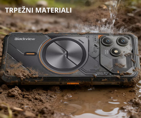 Blackview FORT 100 robustni pametni telefon, 6.56", 4G LTE, 8GB+128GB, HD+ IPS, 90Hz, Android, 3v1 AI, 5000mAh, WIFI 5, BT 5.0, Dual SIM, GPS, NFC, IP68 & IP69K & MIL-STD-810H, bel (Lunar White)