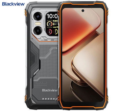 Blackview XPLORE X1 robustni pametni telefon, 6.78", 5G VoLTE, 12GB+256GB, 2.4K FHD+ IPS, 120Hz, Android, 3v1 AI, 10000mAh, WIFI 6, BT 5.2, Dual SIM, GPS, NFC, 2" zadnji zaslon, oranžen