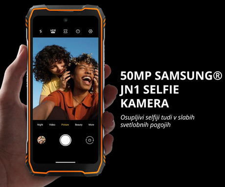 Blackview XPLORE X1 robustni pametni telefon, 6.78", 5G VoLTE, 12GB+256GB, 2.4K FHD+ IPS, 120Hz, Android, 3v1 AI, 10000mAh, WIFI 6, BT 5.2, Dual SIM, GPS, NFC, 2" zadnji zaslon, oranžen