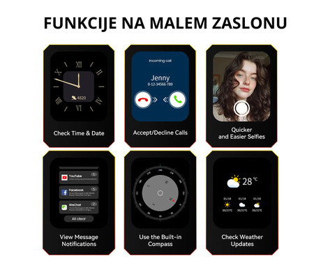 Blackview XPLORE X1 robustni pametni telefon, 6.78", 5G VoLTE, 12GB+256GB, 2.4K FHD+ IPS, 120Hz, Android, 3v1 AI, 10000mAh, WIFI 6, BT 5.2, Dual SIM, GPS, NFC, 2" zadnji zaslon, oranžen