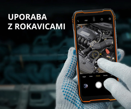 Blackview XPLORE X1 robustni pametni telefon, 6.78", 5G VoLTE, 12GB+256GB, 2.4K FHD+ IPS, 120Hz, Android, 3v1 AI, 10000mAh, WIFI 6, BT 5.2, Dual SIM, GPS, NFC, 2" zadnji zaslon, oranžen