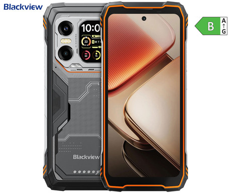 Blackview XPLORE X1 robustni pametni telefon, 6.78", 5G VoLTE, 12GB+256GB, 2.4K FHD+ IPS, 120Hz, Android, 3v1 AI, 10000mAh, WIFI 6, BT 5.2, Dual SIM, GPS, NFC, 2" zadnji zaslon, oranžen