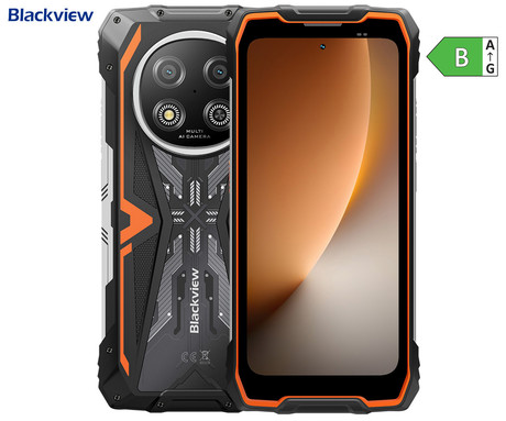Blackview ROCK 2 robustni pametni telefon, 6.67", 5G, 12GB+256GB, HD+ IPS, 120Hz, Android, 3v1 AI, 15000mAh, WIFI 5, BT 5.0, Dual SIM, GPS, NFC, IP68 & IP69K & MIL-STD-810H, oranžen