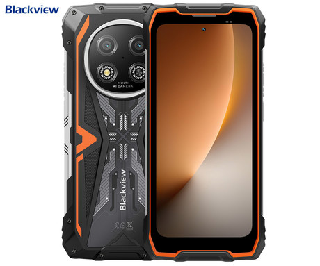 Blackview ROCK 2 robustni pametni telefon, 6.67", 5G, 12GB+256GB, HD+ IPS, 120Hz, Android, 3v1 AI, 15000mAh, WIFI 5, BT 5.0, Dual SIM, GPS, NFC, IP68 & IP69K & MIL-STD-810H, oranžen