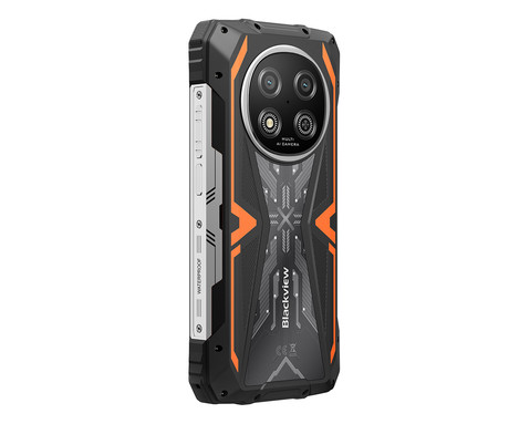 Blackview ROCK 2 robustni pametni telefon, 6.67", 5G, 12GB+256GB, HD+ IPS, 120Hz, Android, 3v1 AI, 15000mAh, WIFI 5, BT 5.0, Dual SIM, GPS, NFC, IP68 & IP69K & MIL-STD-810H, oranžen