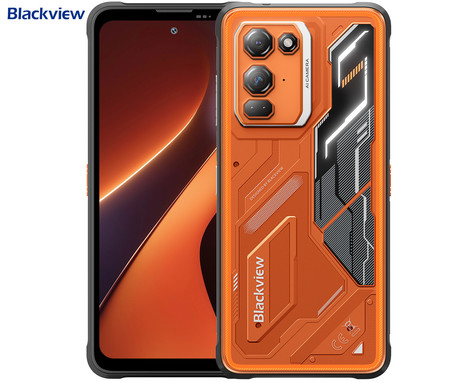Blackview FORT 200 robustni pametni telefon, 6.78", 4G LTE, 12GB+256GB, FHD+ IPS, 120Hz, Android, 3v1 AI, 5000mAh, WIFI 5, BT 5.2, Dual SIM, GPS, NFC, IP68 & IP69K, oranžen (Blaze Orange)
