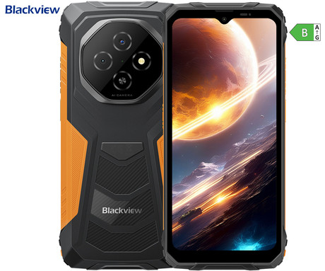 Blackview FORT 1 robustni pametni telefon, 6.56", 4G LTE, 6GB+256GB, HD+ IPS, 90Hz, Android, 3v1 AI, 10000mAh, WIFI 5, BT 5.2, Dual SIM, GPS, NFC, IP68 & IP69K & MIL-STD-810H, oranžen