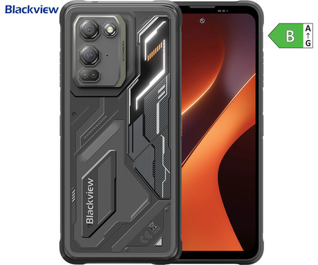 Blackview FORT 200 robustni pametni telefon, 6.78", 4G LTE, 12GB+256GB, FHD+ IPS, 120Hz, Android, 3v1 AI, 5000mAh, WIFI 5, BT 5.2, Dual SIM, GPS, NFC, IP68 & IP69K, črn (Phantom Black)