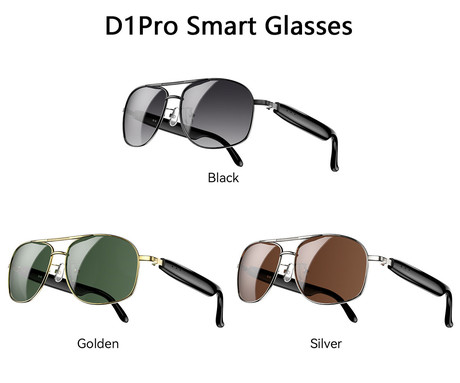 Blackview D1 PRO pametna očala, AI Assistant, klicanje / glasba, Wear-Detection funkcija, samodejni vklop / izklop, BT 6.0, STEREO zvočniki, mikrofon, polnilna baterija, zatemnjena UV stekla, črna