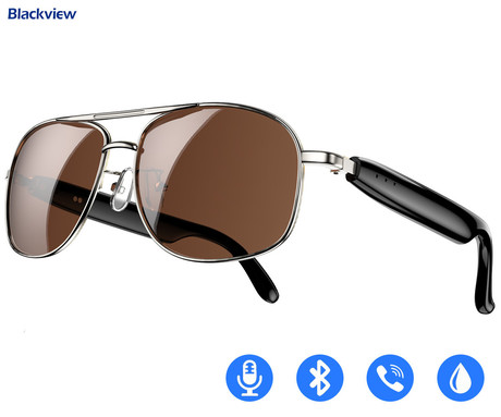 Blackview D1 PRO pametna očala, AI Assistant, klicanje / glasba, Wear-Detection funkcija, samodejni vklop / izklop, BT 6.0, STEREO zvočniki, mikrofon, polnilna baterija, zatemnjena UV stekla, srebrna