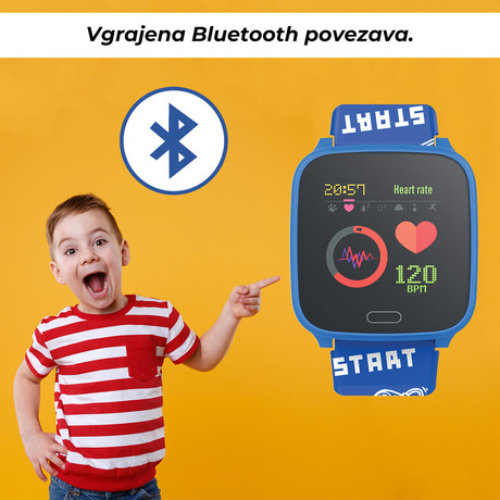 EOL - FOREVER pametna mladostniška / otroška /športna ura JW-100, 1.3'', Bluetooth, IP68, modra